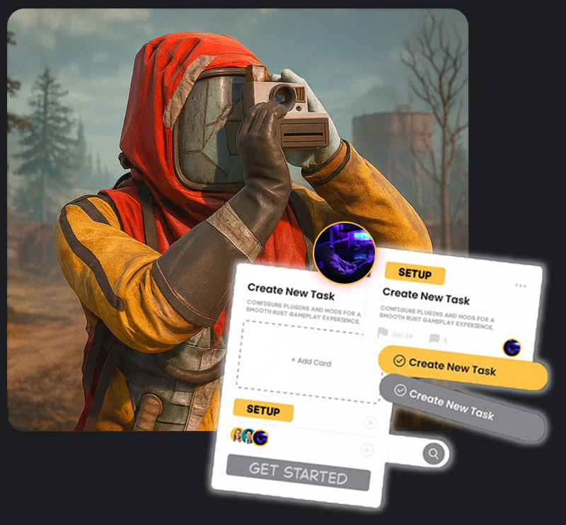 Rust server setup with plugins and custom modifications